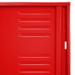 Locker metálico dual chico - 4 puertas rojo